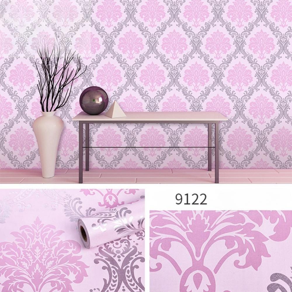 Europäischer Stil Selbstklebende Tapete Wasserdicht Wohnzimmer Schlafzimmer Tapete Blumen Kontaktpapier Heimdekorationsaufkleber