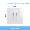 White LED Indicator Light Switch Panel Glass Piano Key Self-reset Wall Switch socket,UK FR EU Universal USB Electrical Outlet
