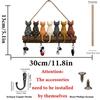 Katzenrücken-Form Schlüsselhalter Holz Schlüsselhaken Geschenk Wandmontiertes Schlüsselregal Eingangsbereich Flur