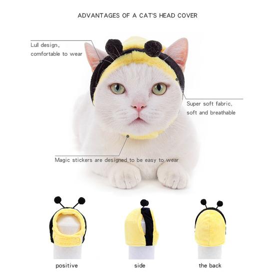 Cat Dog Headgear Cartoon Style Soft Cotton Hat Warm Cap Pet Accessories for Winter