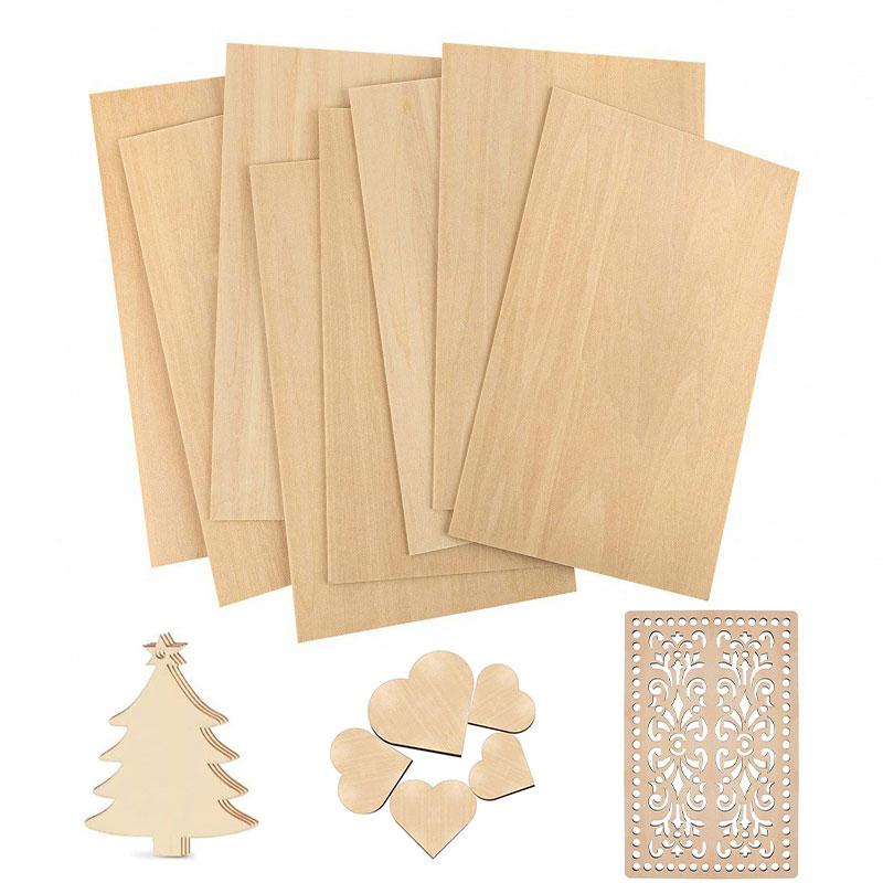 Balsa Wood Sheets for Craft DIY Project Wood Accessory Lightweight Board Unfinished Thin Wood Sheets for Cutting Engraving