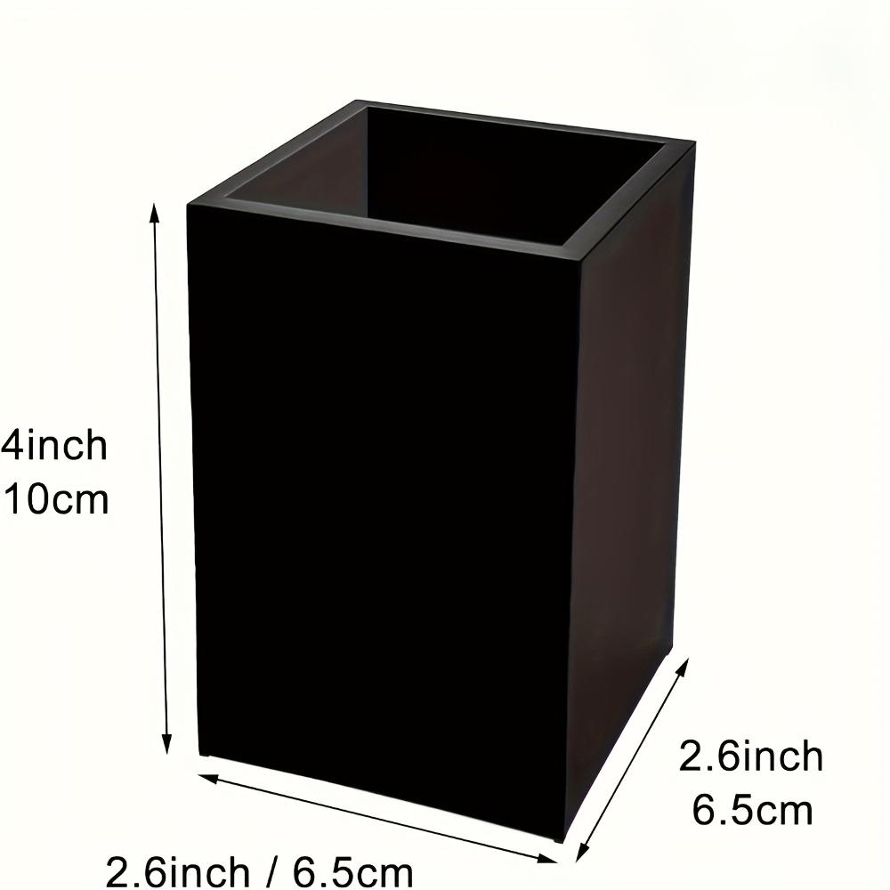 1pc Black Pen Holder-Modern Desktop Organizer with Pen Storage Compartments,Pencil Holder,Eraser Slot,Durable Lightweight Design