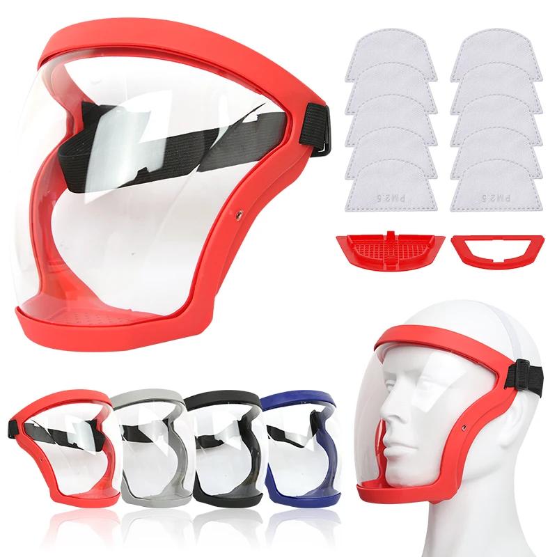 Oil-splash Proof Mask Full Face Shield Transparent Safety Mask Protection Cover Anti Fog Anti Dust Anti Droplet Cycling Mask