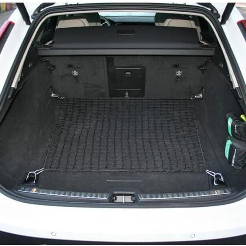 Car Nylon Elastic Mesh Cargo Net Luggage Storage Pocket Organizer Rear Back Cargo Trunk Storage Organizer Car Accessories