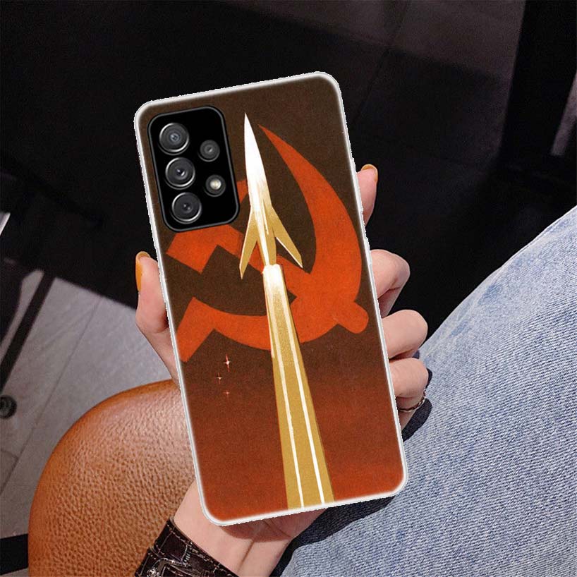 Soviet Union USSR Flag Cover Phone Case For Samsung Galaxy A53 A52 A73 A72 A12 5G A13 A22 A23 A32 A33 A02S A03S A42 A43 A50S Coq