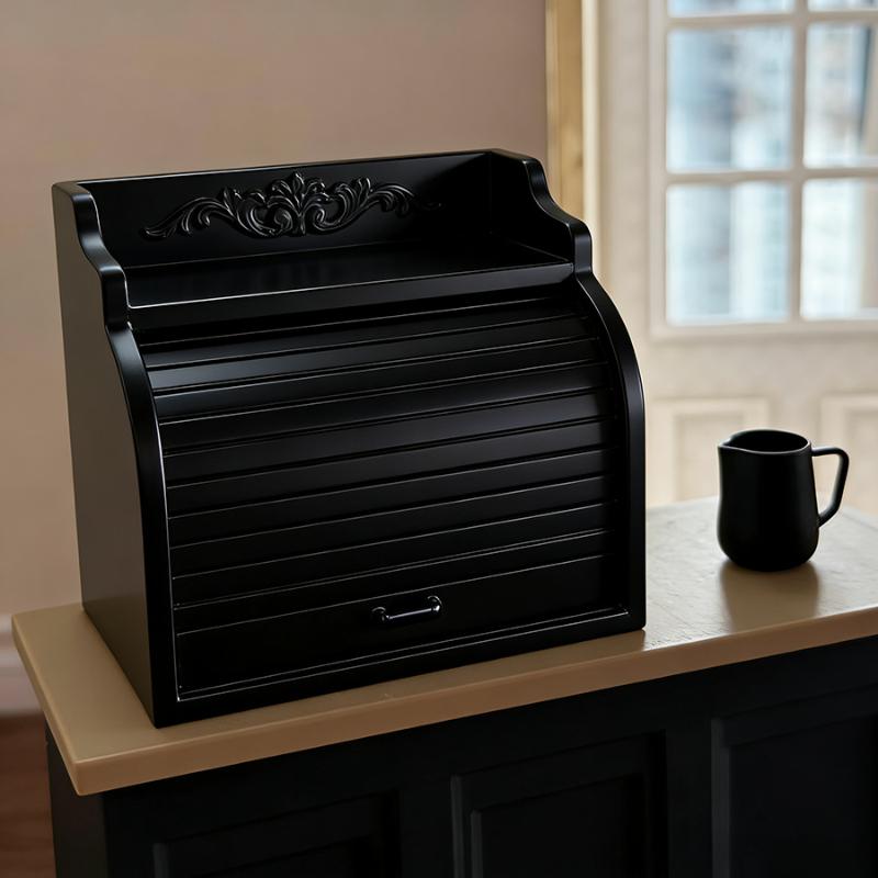1Pcs 1 12 Miniature Bread Box European Roller Shutter Dollhouse Accessory for Realistic Kitchen Decor