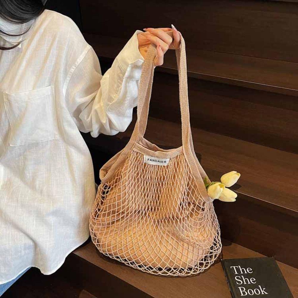 Korean Style Hollow Woven Shoulder Bag Large Capacity Summer Beach Tote Bags  Swimming