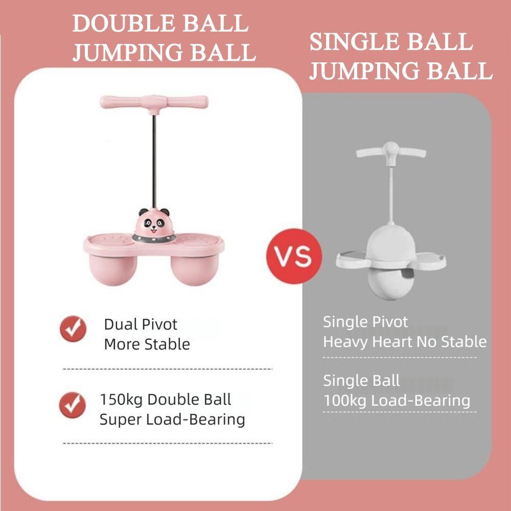 with Handle Outdoor Bouncing Ball Cartoon Elastic Balance Ball Toys  Training Equipment