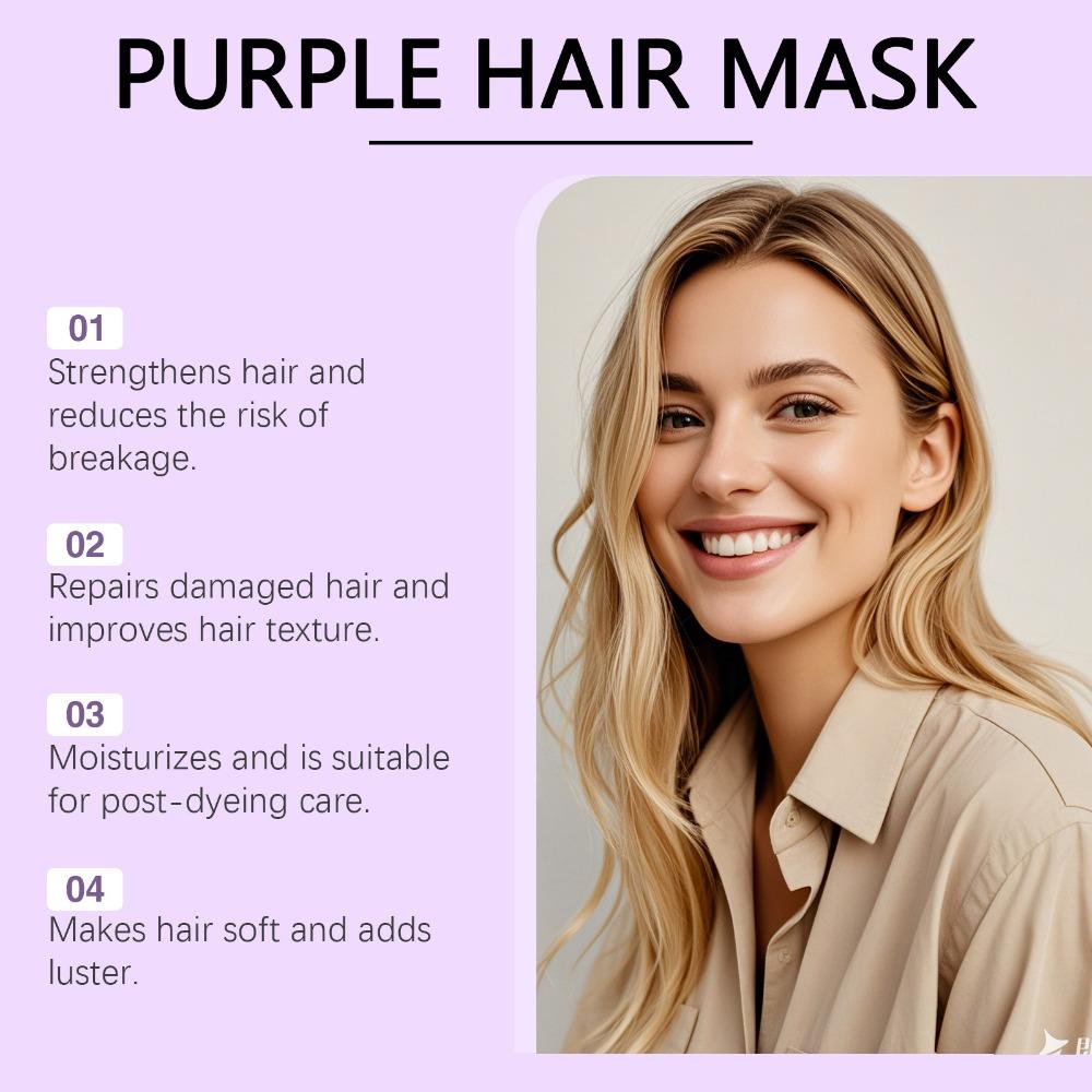 Rengi Sabitleyici Saç Boyası Şampuanı Beyaz Saçları Kapatmak İçin Ağartmadan Sonra Solan Sarı Saçlar İçin Şampuan Tahriş Etmeyen Sarışınlar İçin Mor Şampuan