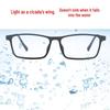 Ultra-Light Pure Titanium Elastic Eyeglass Frame for Men, Full Frame, Large Face, Comfortable Myopia Glasses