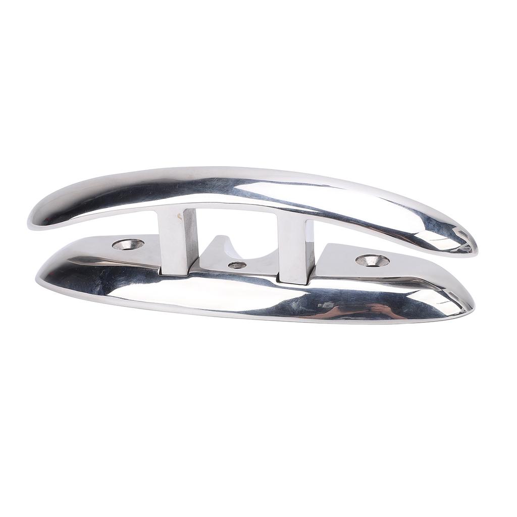 8in Boat Tie Down Cleat 316 Stainless Steel Highly Polished Rustproof Folding Dock Cleat for Marine Yacht RV