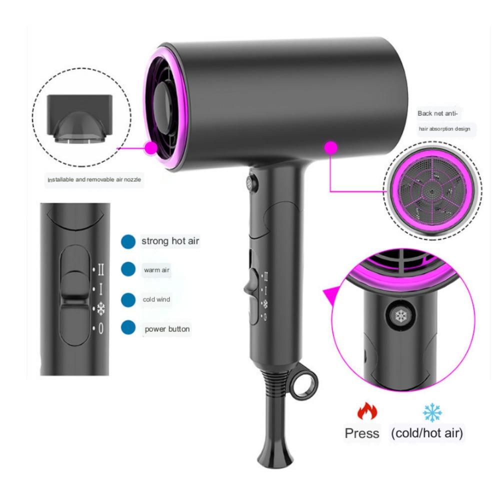 Haartrockner Haartrockner Negative Ionen Klappbarer Tragbarer Hochleistungs-Haushaltshaartrockner