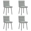 VidaXL Chaises à manger lot de 4 Gris clair Velours, chaise, chaise de salon, chaise d'accent, chaise de cuisine, siège de 3315382