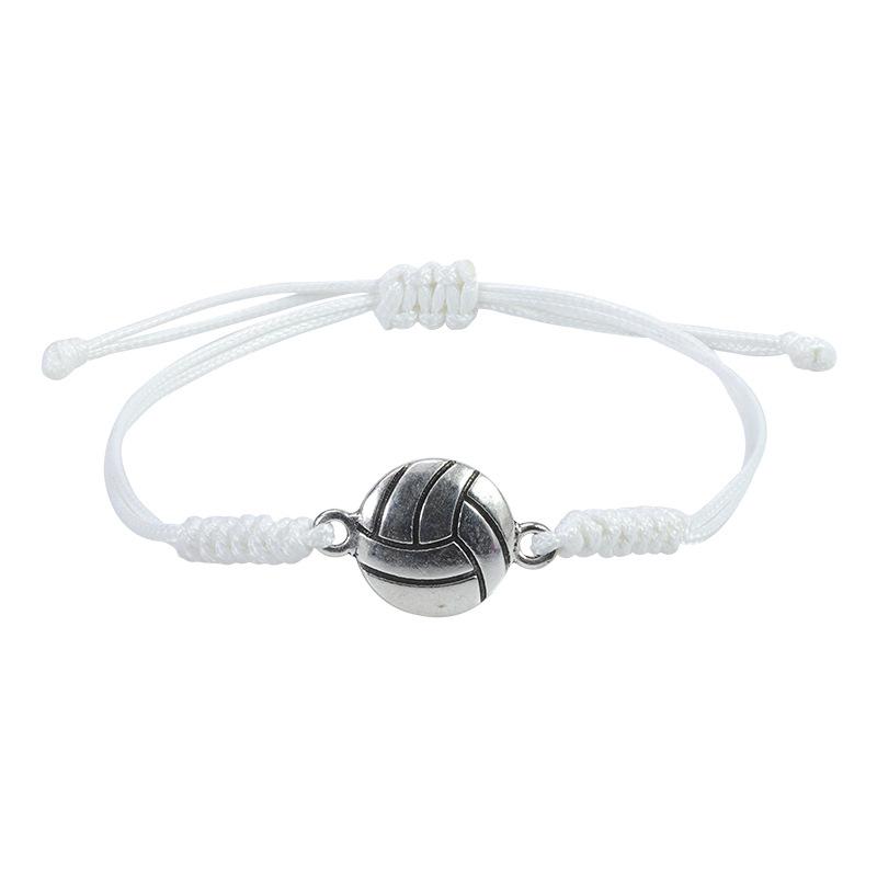 1 Pcs Hand Woven Alloy Bracelet for Baseball Football, Basketball and Volleyball