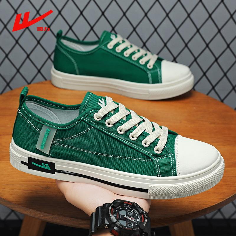 

Хуили Новые парусиновые туфли Мужские Корейская версия Весенние Низкие Студенческие Повседневные Тканевые туфли 35 зелёный
