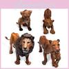 Animal Simulation Pvc Lion Family Sculpture Collection With Realistic Design For Home Decor