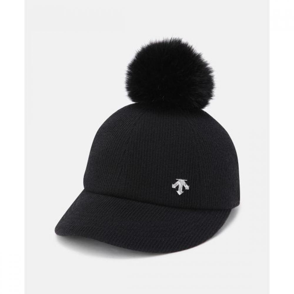 

DeScente Женская бейсболка с помпоном черного цвета BLK0BLACK/F
