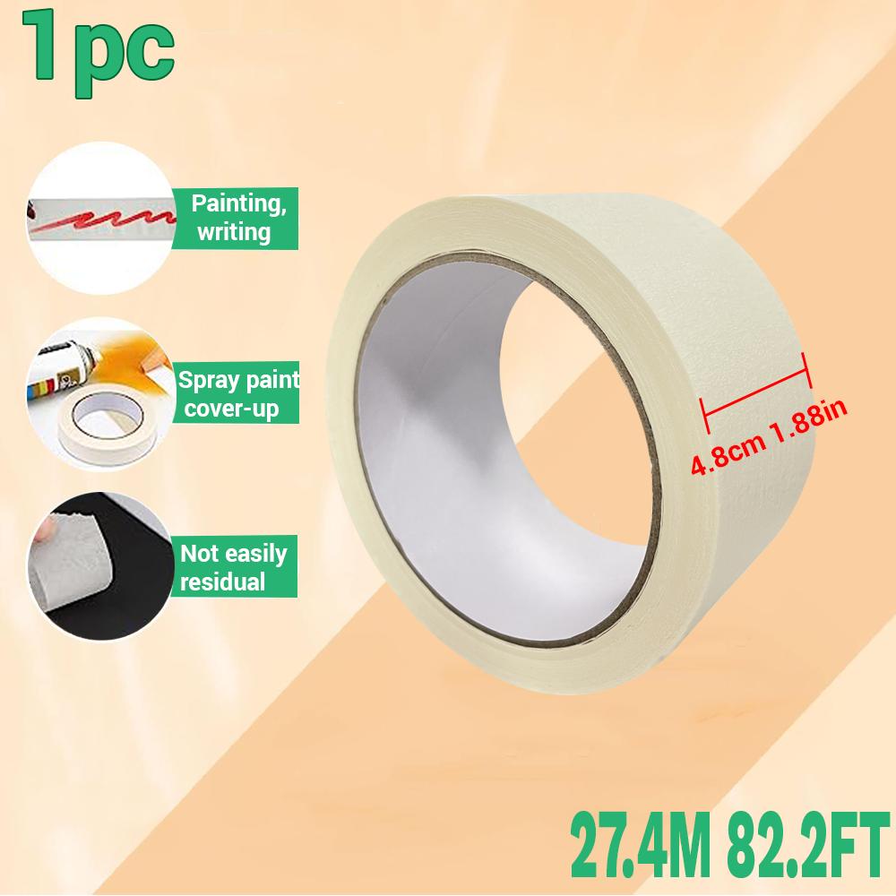 Masking Tape White Single Side Tape Adhesive Crepe Paper for Oil Painting Sketch Drawing Supplies