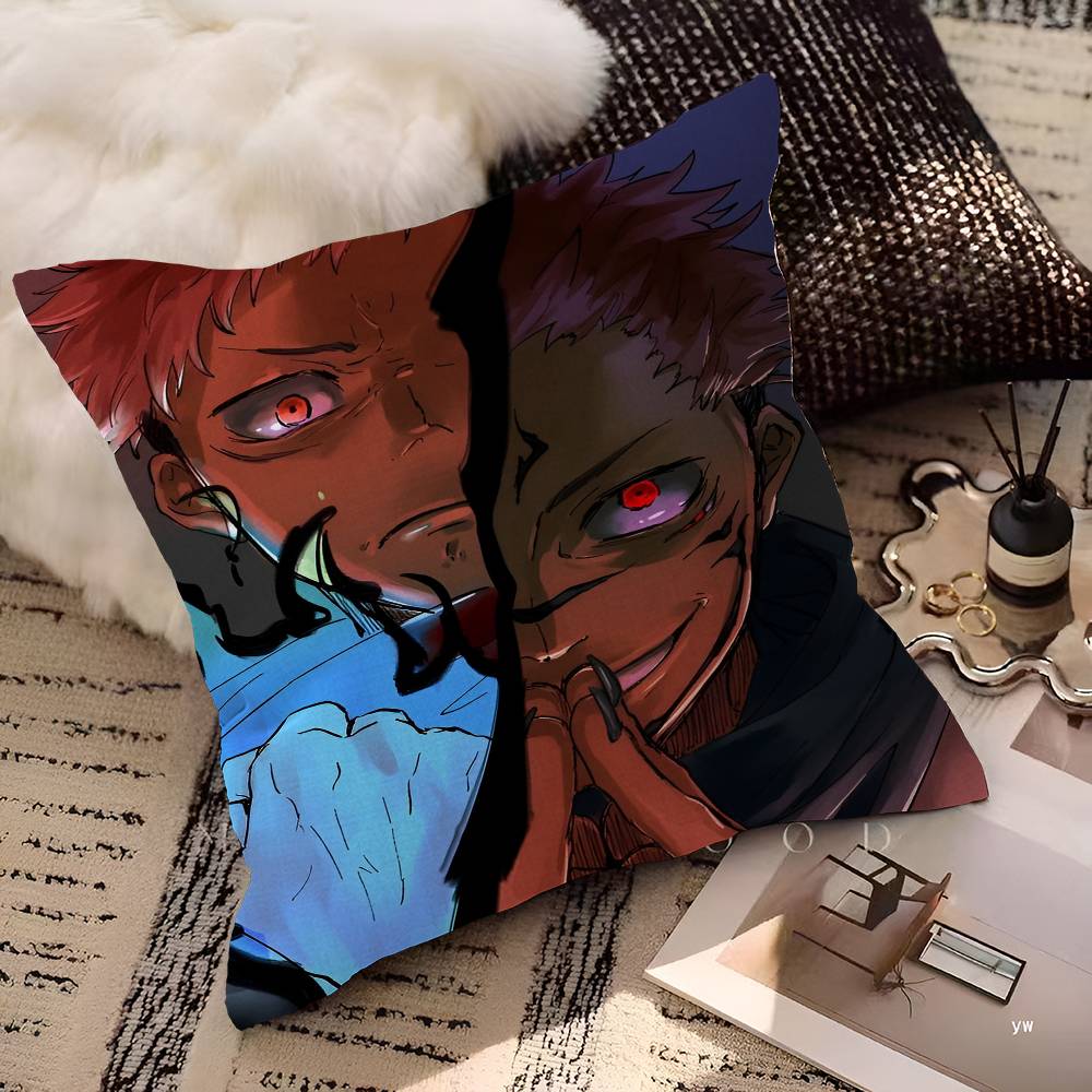 Yuji Itadori and Ryomen Sukuna Personalized Pillow Dust Cover Bedroom Kids Party Decoration Pillowcase Birthday Children Gift