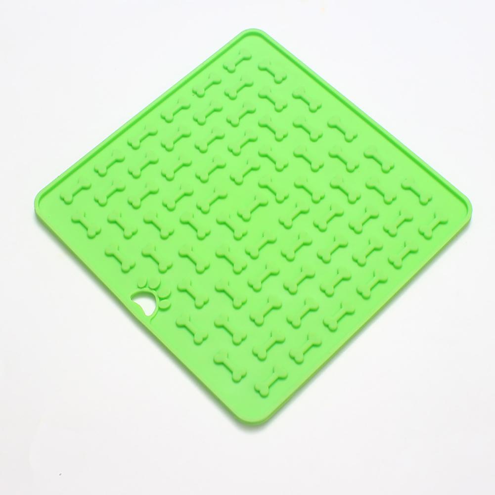 Silicone Pet Licking Pad With Suction Square Round Lick Mat Cat Dog Slow Food Bowl Dogs Slow Feeder Pet Supplies