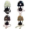Winter Warm Faux Furs Bucket Hats For Womens Fisherman Caps Earwarmer Ski Hats