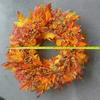3D Thanksgiving Christmas Decoration Wreath Maple Leaf Berry Wreath Decoration