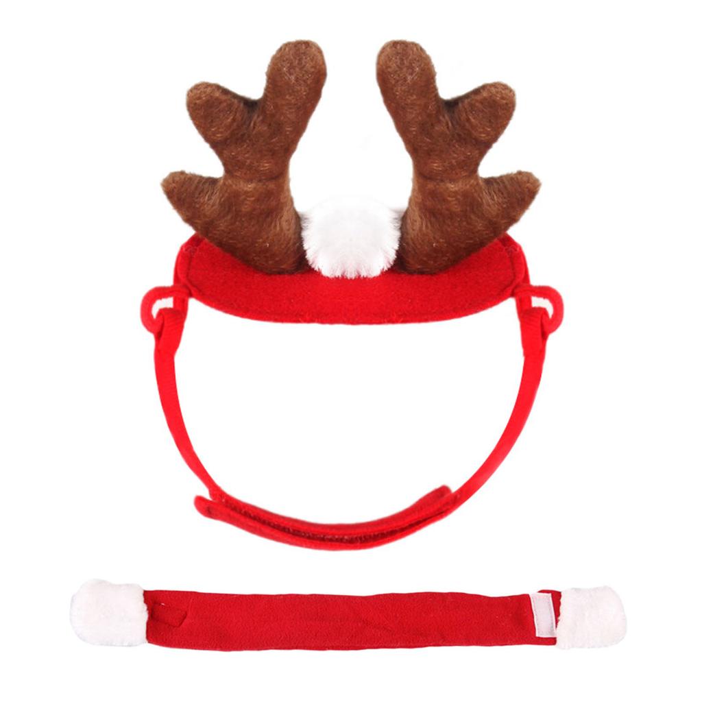 Festive Pet Antler Headband +Scarf Set Dress Up Your Furry Friend! Christmas Photo Props for Dogs and Cats Accessories