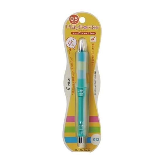PILOT Dr. Grip CL Play Border Mechanical Pencil, 0.5mm, Mint Green (HDGCL50RPMG) - Shake to Advance Lead, Interchangeable Ring Grip, 3-Piece Inner