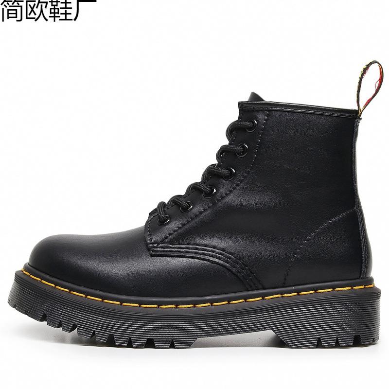 

Locomotive boots women s hole medium platform couple short boots men s and women s boots are really soft leather round 47
