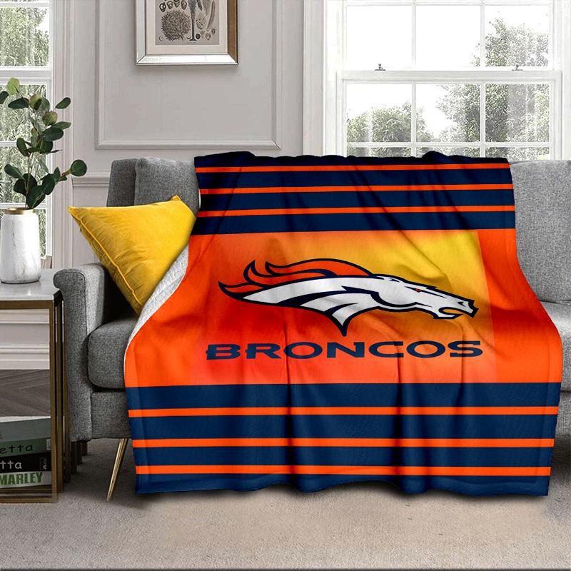 Coperta Portatile/Morbida Denver Broncos Coperta per Letto Adatta per Viaggi Campeggio Soggiorni Uffici Divani Regali per tifosi