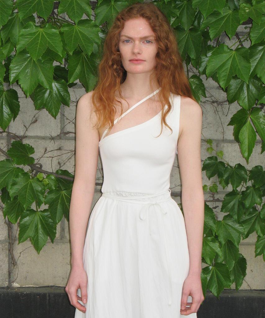 Daiaegeuneol One Off-Shoulder Long Dress (White)