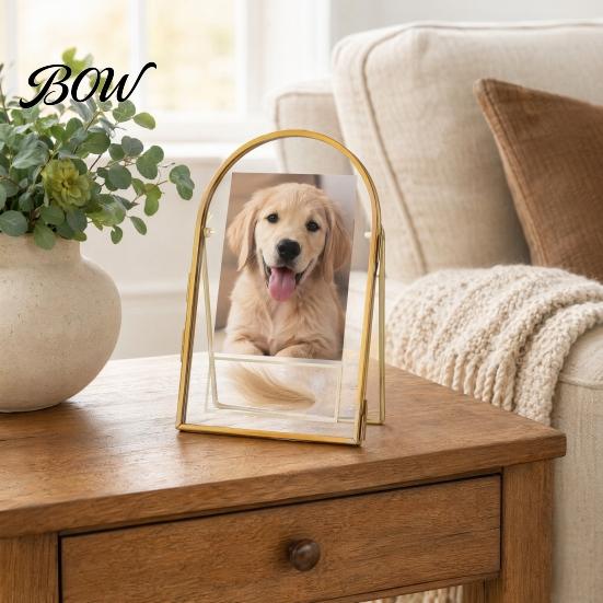 Personalized Memory Frame Glass Press for Dried Flowers, Octagonal Metal Shadow Box with Handprint Clear Glass, Wall Hanging Plant Display Frame, DIY