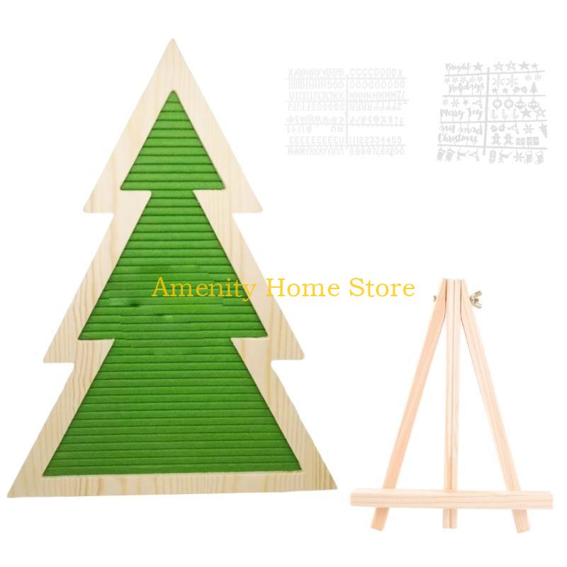 

F26C Seasonal Letter Board, Felt Letter Board with Stand 170Characters for Personalizes Displays Party Announcement зелёный