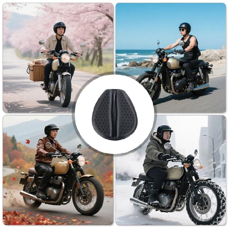 Motorcycle Comfort Gel Seat Cushion Pressure Distribution Sun Protection Water Resistant Pad For Extended Rides