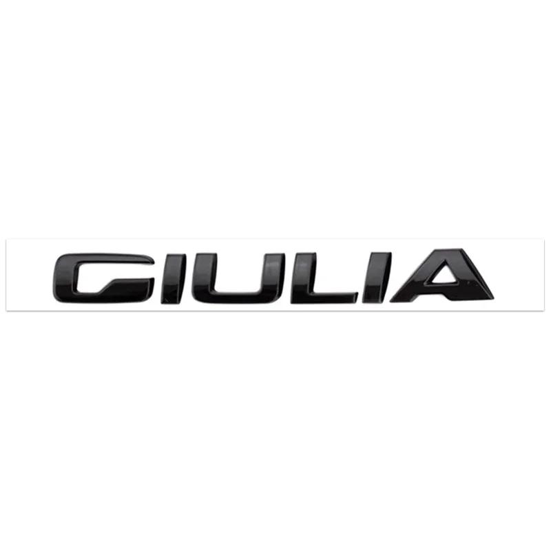 BEZO1 1pcs 3D Car Trunk Words Letters Logo Badge Emblem Decals Sticker For Alfa Romeo Giulia Stelvio Q2 Q4 Ti Veloce Accessories