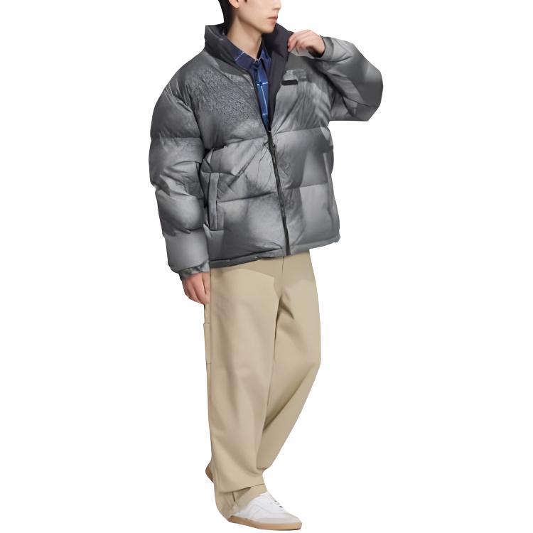 Adidas Originals Reversible Stand Collar Warm Down Jacket Men Jackets Pebble-Silver-Gray JD3745