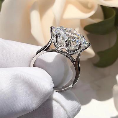 Big Princess Square Cubic Zirconia Crystal Rings for Women Luxury Trendy Wedding Accessories Fashion Contracted Jewelry