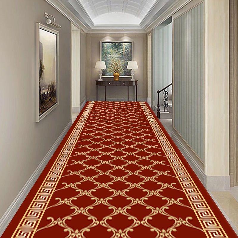 Chinese Style Corridor Aisle Carpet Hotel Hotel Stairs Non-Slip Floor Mats Home Entrance Carpet Custom Corridor Long Carpet