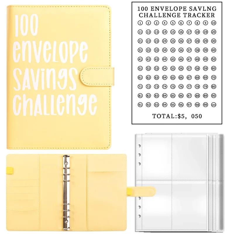 100 Envelope Challenge Binder Save Savings Challenges Loose-Leaf Binder Budget Binder With Cash Envelopes Money Organizer System