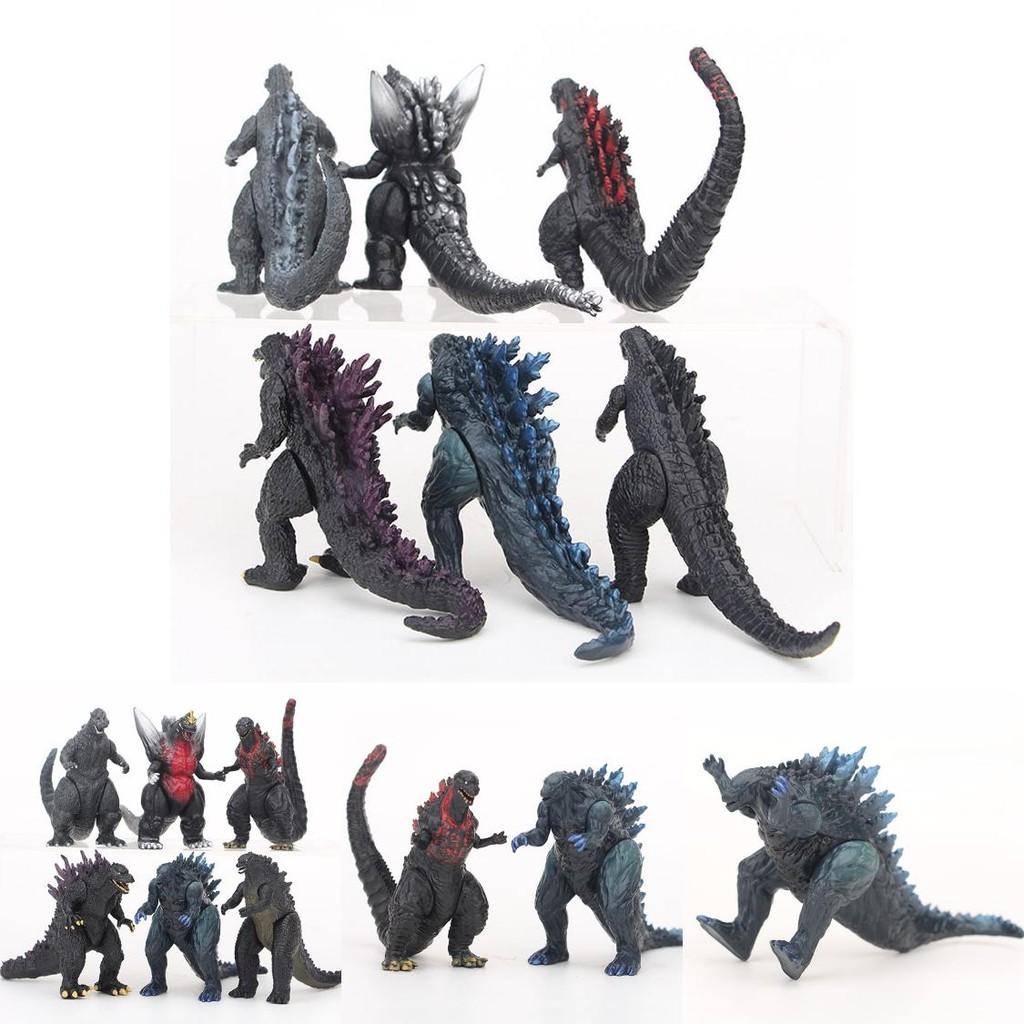 Atemberaubende Godzilla-Figur Modell Display Mit Sechs Farbenfrohen Designs Perfekt Für Sammler