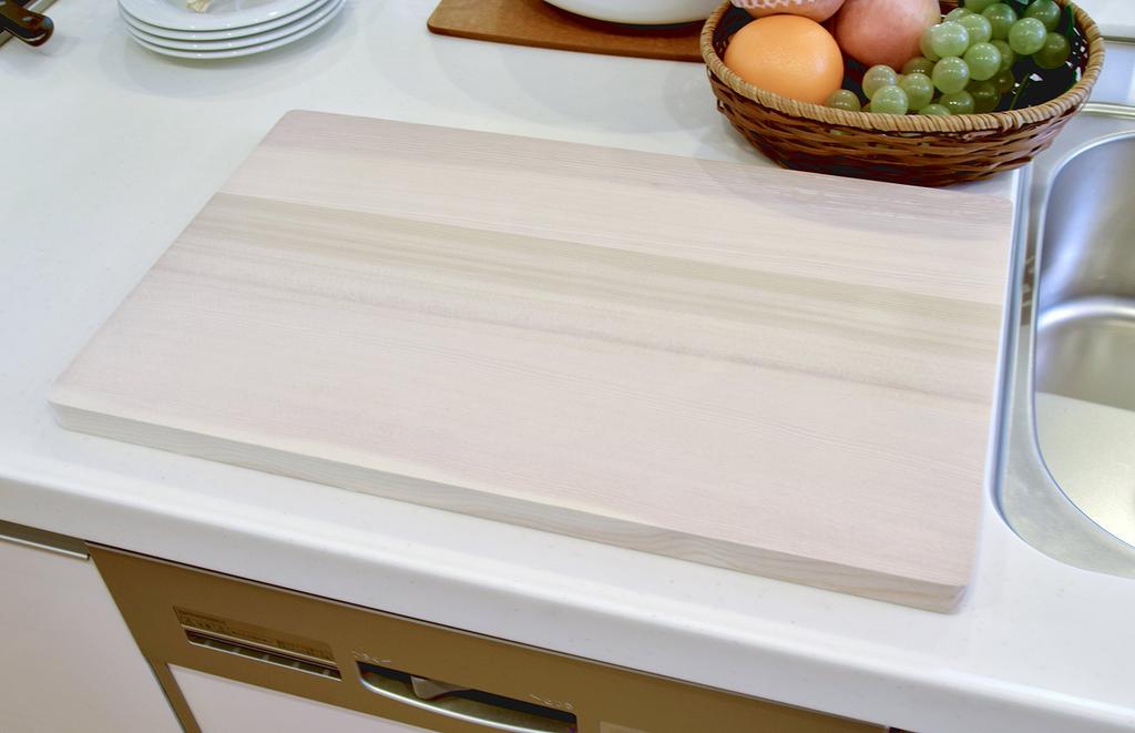 Umezawa Tocător de lemn cu mâner pentru chiuvetă 48x30x2cm Fabricat în Japonia 156