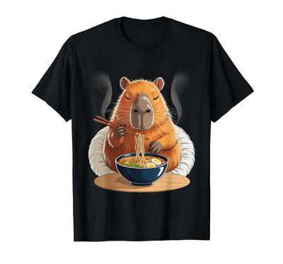 Capybara-san Ramen Kawaii Pajamas Capybara-san Cosplay Costume T-shirt