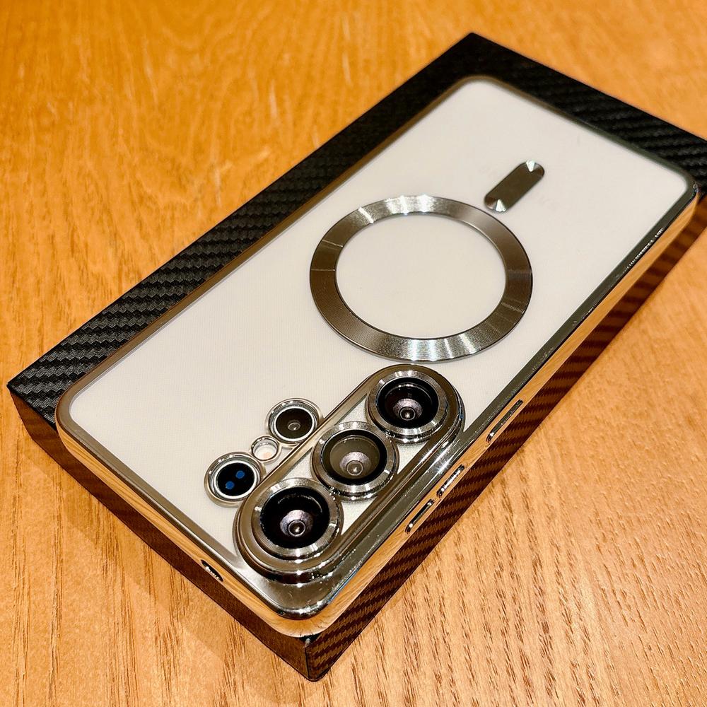 KEYSION Magnetic Plating Transparent Case for MagSafe for Samsung Galaxy S26 Ultra 5G S26+ Shockproof Lens Protector Phone Cover