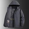 Men's Fleece-Lined Waterproof Winter Jacket - Warm, Plus Size, Outdoor Windproof Coat