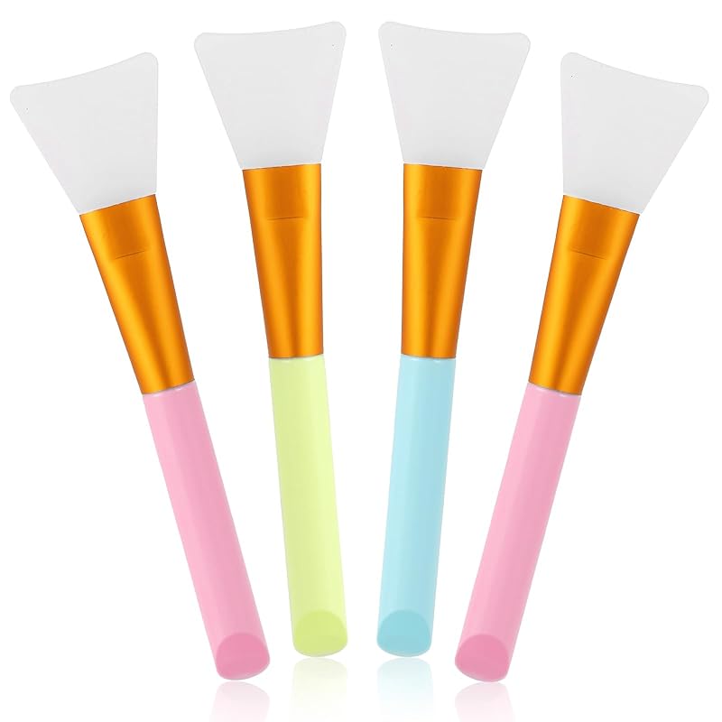 8pcs Face Mask Brush for Facial, Silicone Face Mask Applicator Soft Face Brush for Sleeping Mask, Mud Mask, Hairless Body Lotion 4pcs