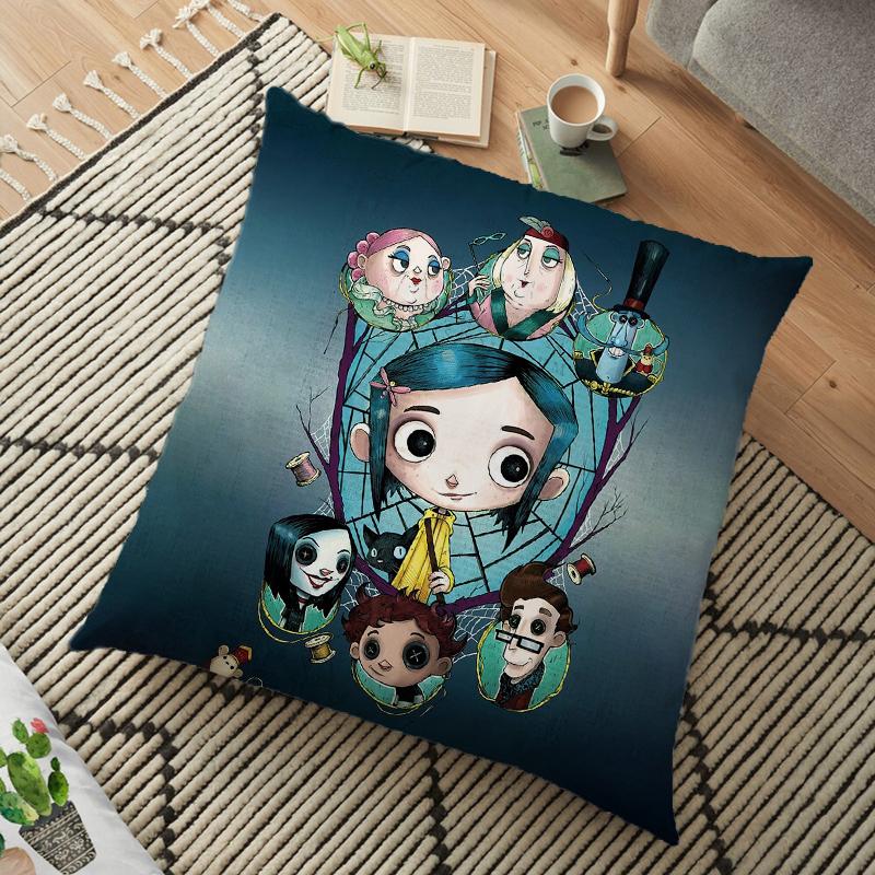 Coraline Cushion Cover Polyester Decorative Pillowcase Throw Pillow Case Home Cushion Cover