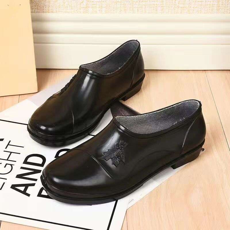 Rain Shoes Women's Fashion Outer Wear Water Shoes Adult High Rain Boots Waterproof and Non-slip New Lightweight Rubber Shoes Long Boots