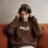 Fila Heritage Panda Embroidery Simple Fashion Casual Retro Versatile Comfortable Crewneck Sweatshirt Women Sweatshirt Yellow-Sand-Brown F51W538201FBN