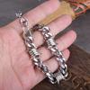 Fashion Cast Cuban Chain Male Thin Stainless Steel Bracelet and Necklace Polished Chain Four Sides Cut Boyfriend Gift