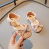 2024 Girls Party Shoes Elegant Sweet Pearl Children's Sandals for Wedding Party Fashion Luxury Kids Princess Dress Single Shoes